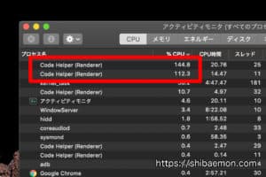 Code HelperがなぜCPU使用率100%超えになるのか？